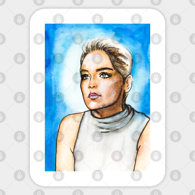 Sharon Stone Sticker by Svetlana Pelin